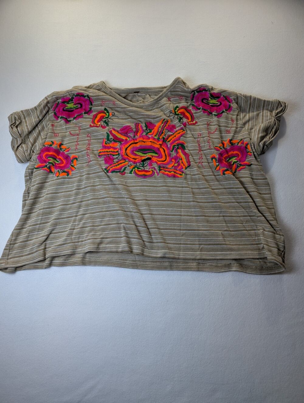 Free People Catalunya Embroidered Top Size Small